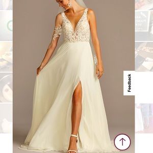 David’s bridal gorgeous wedding dress size 0